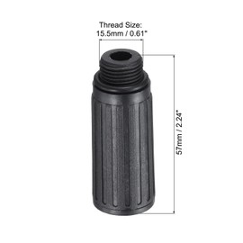PATIKIL Air Compressor Oil Cap Plug, 5 Pcs 15.5mm Replacement Oil Fill Breather Vent Cap for Common Air Compressor, Black