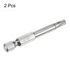 sourcing map 2pcs T27 Security Torx Bit 1/4" Hex Shank