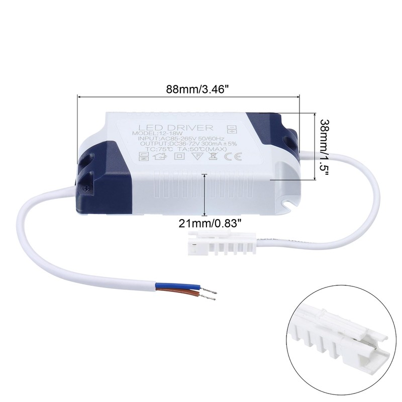 PATIKIL Pack of 2 12-18 W 300 mA LED Driver