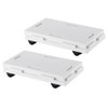 SankoPlastic 075710 Flat Trolley, Connectable, Rakugoro, 18 White, Set of