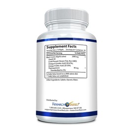 Research Verified Research Verified Black Seed Oil - 60 Softgels - Boost Immunity, Support Digestion, Improve Respiratory Function - Cold-Pressed - 2% Thymoquinone (TQ)