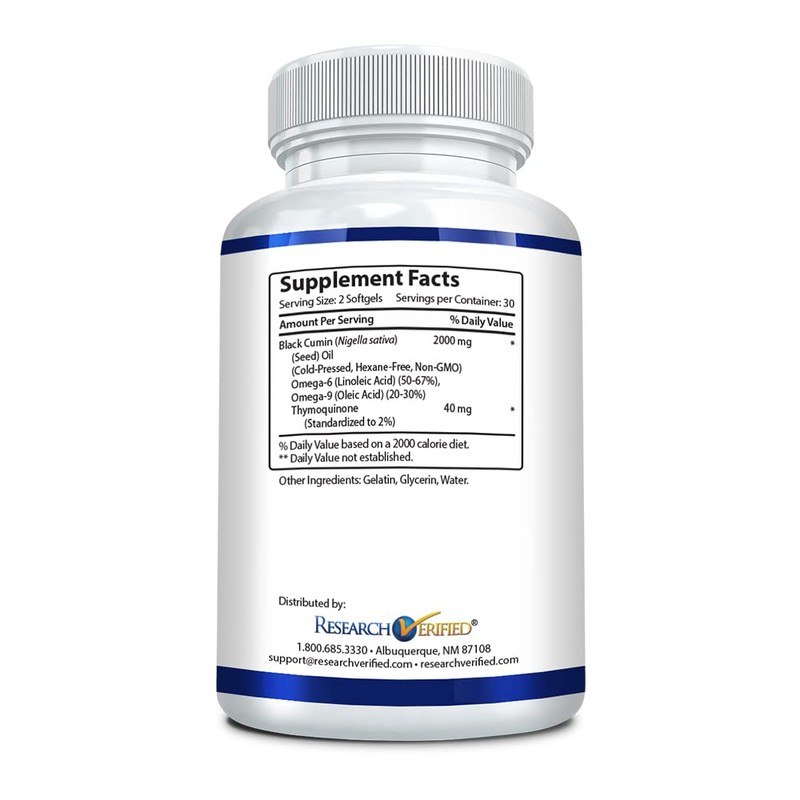 Research Verified Research Verified Black Seed Oil - 60 Softgels