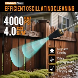 Turbo Nozzle Pressure Washer,4000PSI (MAX 5000PSI) Pressure Washer Nozzle with 1/4'' Quick Connect，Compatible with Ryobi, Craftsman, Simpson (4.0 GPM)