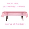 1 Pack Plastic Tablecloths Disposable Table Covers 54 inch x108