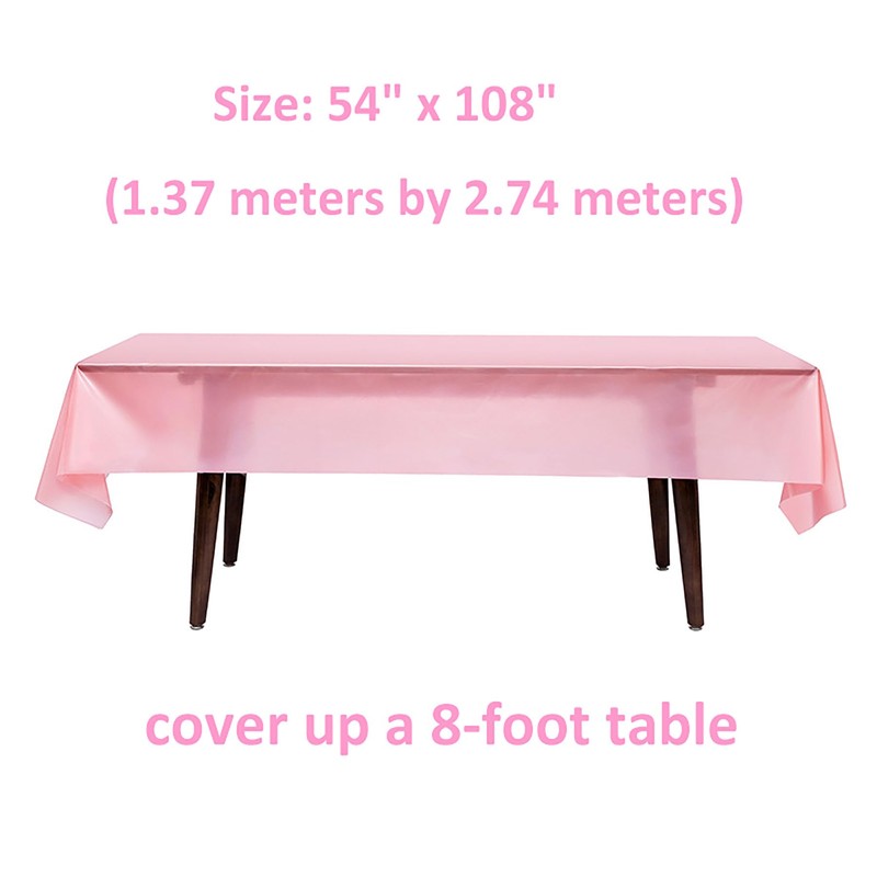 1 Pack Plastic Tablecloths Disposable Table Covers 54 inch x108