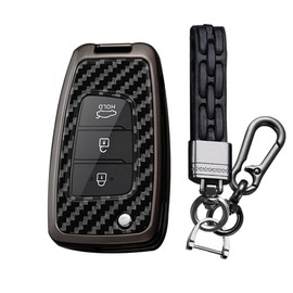 TECART Smart Flip Car Key Shell Protector Key Fob Cover Fit For Hyundai Elantra Solaris i30 i35 i40 ix35 Sonata Tucson Verna Celesta Accent Kona Genesis Azera Keyring Accessories 3/4 Buttons Black B