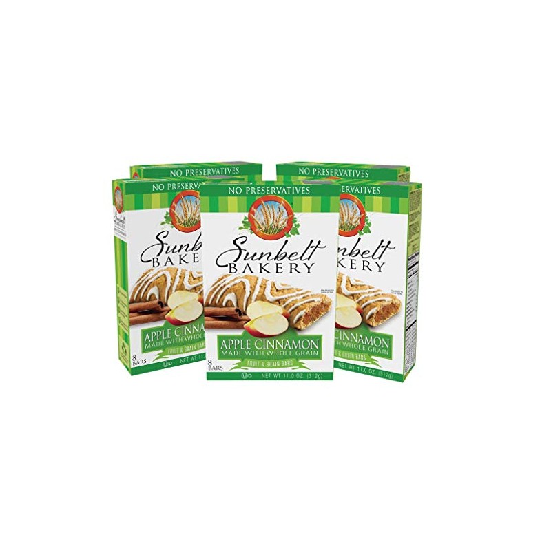 Sunbelt Bakery's Apple Cinnamon Fruit & Grain Bars, 5 Boxes,