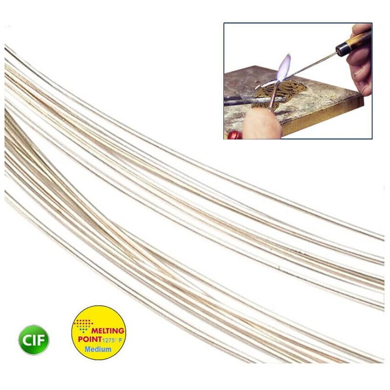 Silver Solder Wire Soldering Jewelry & Repair Easy- Medium -