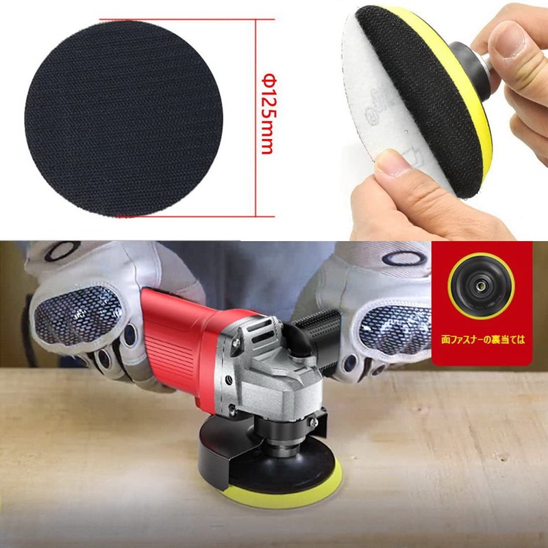 Sanding Pad, Φ4.9 inches (125 mm) Pneumatic Grinder, Hook and