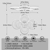 Sovinzert Modern Ceiling Lights, 6 Rings Dimmable Chrome LED Ceiling