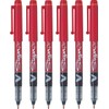 PILOT Pack of 6 Felt-Tip Pens V Sign, Red