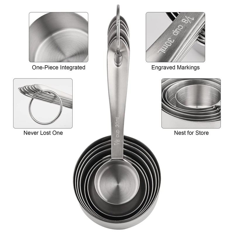 IFFMYJB Measuring Cups and Spoons Set of 19, 7 Stainless
