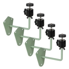 4 Pack Adjustable Metal Wall Mount Bracket for Arlo Pro 2/3/4/5/Ultra, Ring Stick Up Cam, Wyze Cam V3, Eufy Cam, Roelink Argus, 360° Rotation, Indoor/Outdoor Use (Black)
