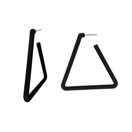 80 90s colorful star hoop earrings Colorful Big Hoop Earrings Retro Neon Earrings Dangle Earrings for Women (Triangle black), Metal