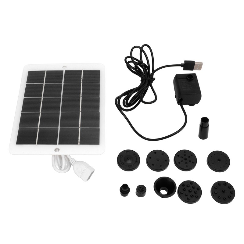 3W 5V Solar Water Fountain Pump 120L/H Landscape Garden Solar