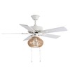 RIVER OF GOODS Coastal Wood Caged LED Ceiling Fan -