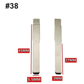 Frobea 20Pcs Metal Uncut Flip Remote Car Key Blade HU101 No.38 Key Blade for Focus Mondeo