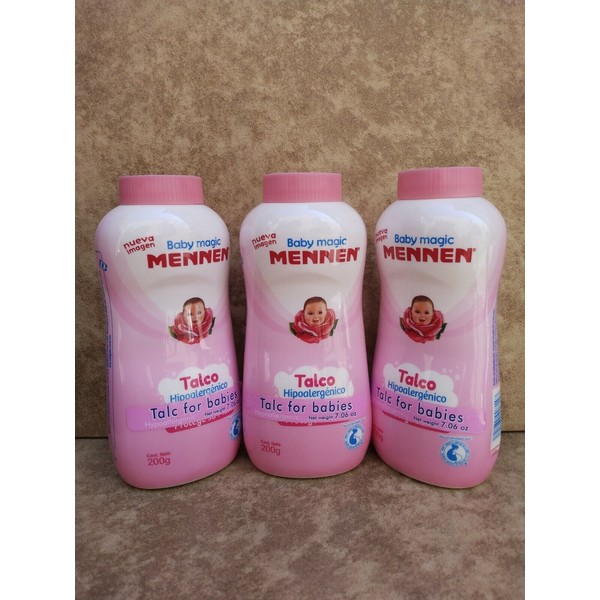3pcs Mennen Baby Magic Talc for Babies Powder 200g /each Talco Para Bebe 