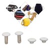 500 Sets Leather Rivets 6x8mm Iron White Round DIY Plating