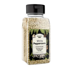 Unpretentious Whole White Peppercorn (2 Cups), Adds Extra Flavor, Seasoning, Reusable Container