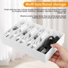 PZJFH Cable Storage Box, White Cable Organiser, Adjustable Dividers, Cable