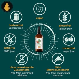 Premium Omega 3 Algae Oil | High Dose | Natural DHA & EPA for Heart, Brain & Vision | Vegan | 100 ml | 40 Day Supply | Orange Flavour