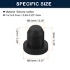 sourcing map 16 Pieces Black Rubber Stopper, 6.5mm Plug Holes