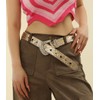 JFYSJH Women Men Gold Rhinestone Studded Belt Fashion Jeans Belt