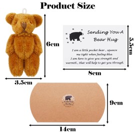 TZMFHD 2 Pcs Bear Hug, Delicate Pocket Hug, Cute and Petite Pocket Bear, Pocket Bear Hug Used for Giving Gifts To Family and Friends On Birthdays, Christmas, And Thanksgiving Day