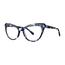 Scojo New York Cornelia Street Reading Glasses, Handmade Scratch Resistant Readers for Women and Men, Blue Horn - 1.75x