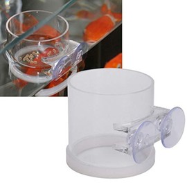 Acrylic Transparent Fish Feeding Ring Food Feeder with Suction Cup for Aquarium or Small Fish, Turtle Aquarium
