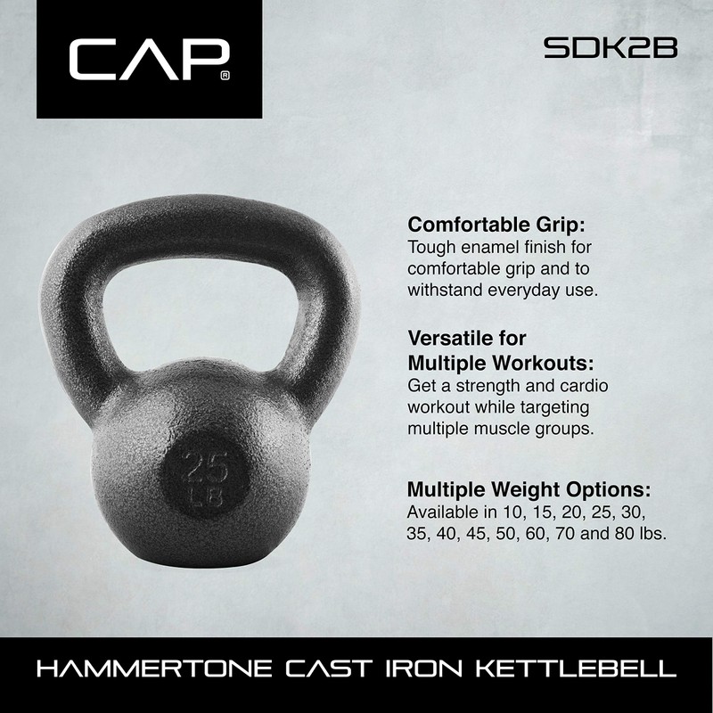 CAP Barbell Cast Iron Kettlebell, 50 Pounds