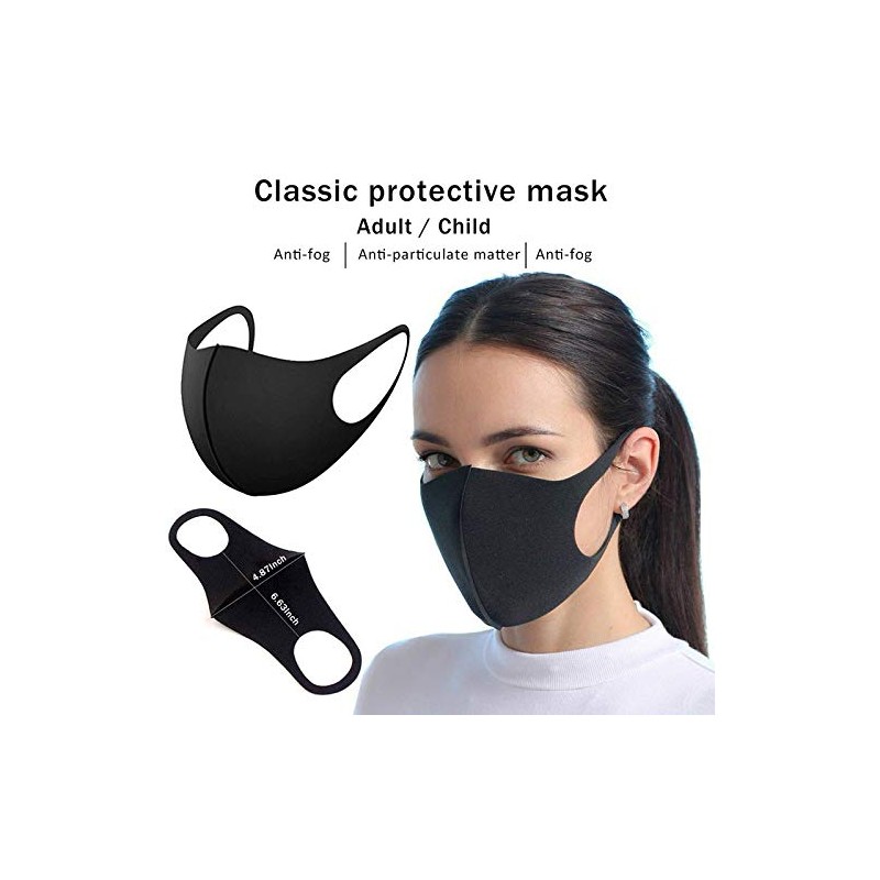 SHOP-STORY Unisex Nose Mouth Mask Breathable Reusable Polyurethane Anti-Dust Black