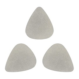 Stainless Steel Guitar Or Bass Pick - 0.3 mm - 351 Shape - Specialty Metal Exotic Plectrum - 3 Pack