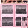 Lash Clusters Kit, 640 Pcs Eyelashes Clusters Extensions Kit 9-16mm