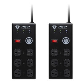 Black Lion Audio PG-P Portable Power Conditioner, 6 Outlets, 9' Cable (Pair) Bundle