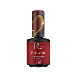 Pink Gellac Shellac Gel Nail Polish 15 ml for UV LED Lamp 230 Amorous Red Vegan Formula HEMA Free Gel Nail Polish for UV Nail Lamp LED Nail Polish Gel Polish