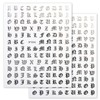 Alphabet Calligraphy English Letters [Silver] Nail Stickers, Nail Art, Self-Nail