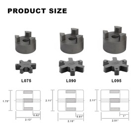 3/4" to 1" L090 3-Piece L-Jaw Coupling Set & Buna-N NBR Rubber Spider for Log Wood Splitter