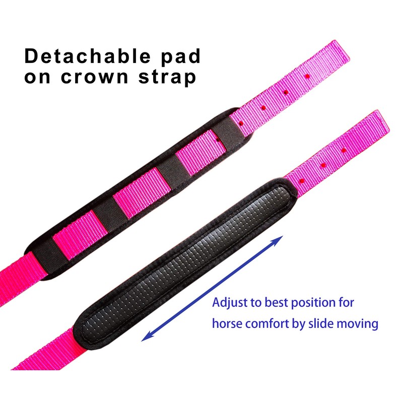 T TEKE Adjustable Horse Halters by Heavy Duty Soft Nylon,