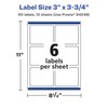 Avery Glossy White Rectangle Labels with Sure Feed, 3" x