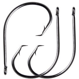 AGOOL Circle Hooks Saltwater Fishing Hook in-line Straight Eye Circle Hook High Carbon Steel Chemically Sharpened Barbed Point Octopus Hook Wire Hooks Size: 1/0-9/0, 50/150pcs