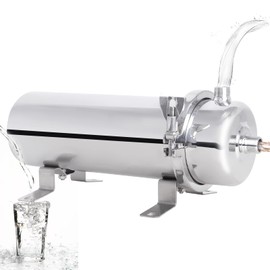 Consfly Ultrafiltration Water Filter 0.01 Micron Stainless Steel Under Sink Water Filter System with Washable Ultrafiltration Membrane 900L/H