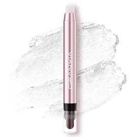 Lucoss Cream Eyeshadow Pen, Highly Pigmented Eyeshadow Pen, Pearlescent Silkworm Eyeshadow Pen, Waterproof, Long-Lasting Eye Highlighter Stick (#01 Pearl White)