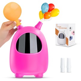 ICNOW Balloon Pump Electric, Portable Dual Nozzle Balloon Blower Machine, Electric Balloon Inflator for Decoration, Party, Wedding, Graduation (230V, 600W) Magenta