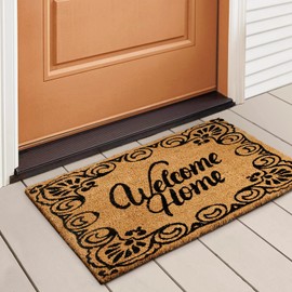 LuxUrux LuxUrux Welcome Mats Outdoor Coco Coir Doormat, with Heavy-Duty PVC Backing - Natural - Perfect Color/Sizing for Outdoor/Indoor uses. (17 x 30, Marzipan)