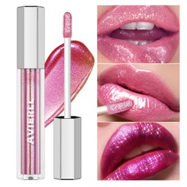 WALULAN Glitter Metallic Lip Gloss Liquid Lipstick, Diamond Shimmer Sparkly lridescent Chameleon Lip Gloss, Long Lasting Waterproof Glimmer Holographic Lip Makeup,Party Wedding Gift for Women