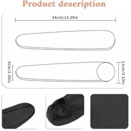 Car Armrest Cover Elastic Flat Cloth Fabric Universal Fit Automotive Seat Arm Rest Slipcover Protectors for Trucks SUV Vans, One Pair Black