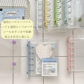 Transparent Seal Loose Leaf Holder Transparent Seal Book M 5 Small Organizer Card Storage is easy to clean and includes 10 refills, perfect for supporting your favorite idol