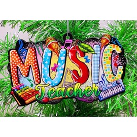 Music Teacher Christmas Ornament